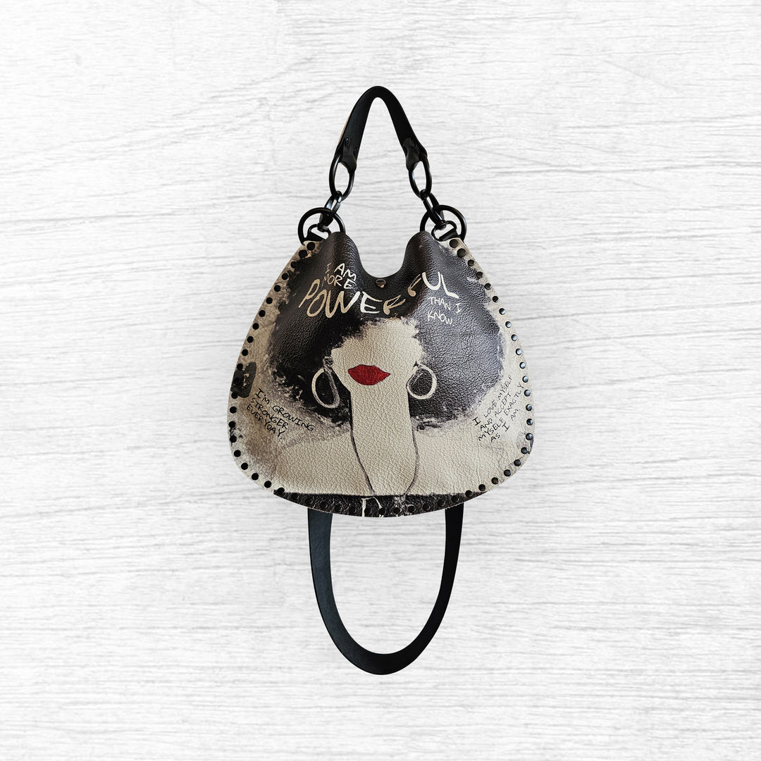 Medium X-Body | POWERFUL REBEL B+W Red Lips – Rebellion Bags