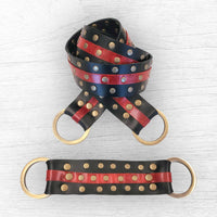 Trio Straps Only | Black and Crimson