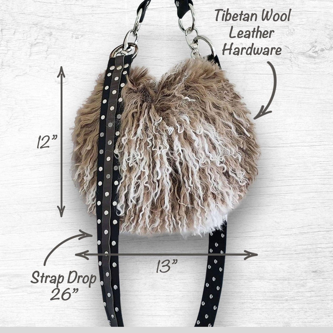 Medium X-Body | Taupe Tibetan | Trio Straps – Rebellion Bags
