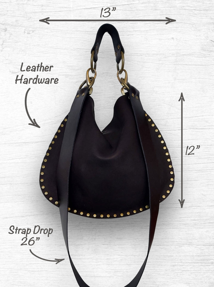 Medium X-Body | Black – Rebellion Bags REBEL WAVE leather shoulder 