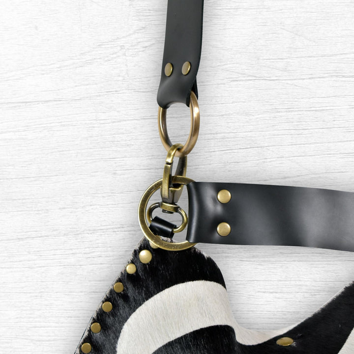 Medium X-Body | Zebra Print Cow Hide – Rebellion Bags